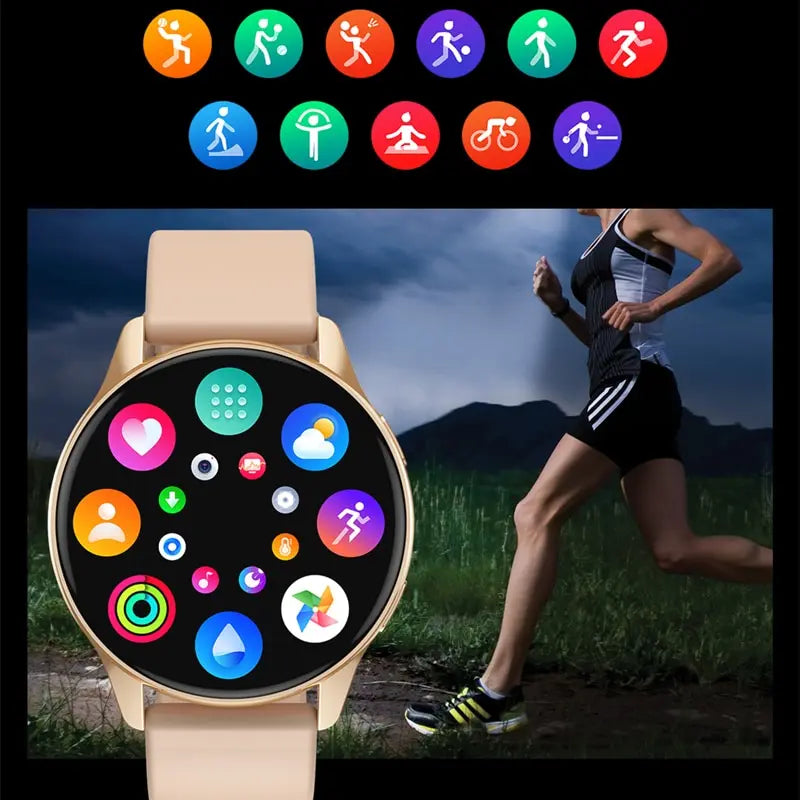 Relógio inteligente LIGE masculino e feminino com monitoramento de frequência cardíaca e pressão arterial, chamada Bluetooth, relógio inteligente masculino com IP67 à prova d'água