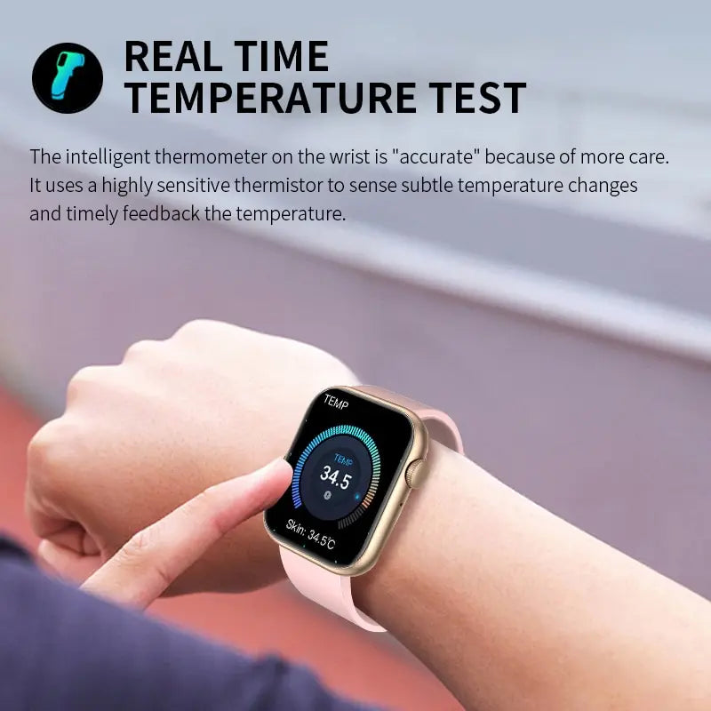 Relógio inteligente LIGE para mulheres, tela sensível ao toque, chamada Bluetooth, à prova d'água, esportivo, fitness, rastreador, relógio inteligente feminino